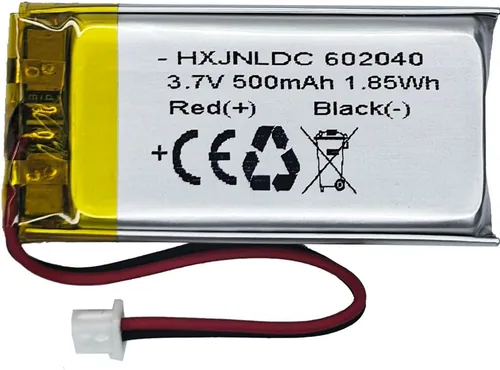 DC 3.7V 500mAh 602040 Batería recargable de polímero de litio, adecuada para productos electrónicos de bricolaje 3.7-5V con reemplazo de batería de