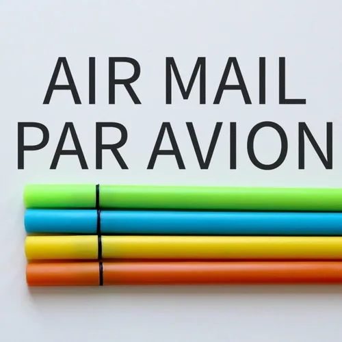 Sello de avión, par de correo aéreo pretintado, suministros de correo, diseño delgado, portátil, fácil de llevar, tamaño aproximado de 1/2 x 1-1/2
