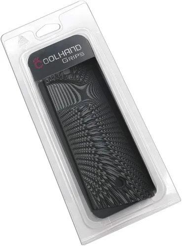 Miniatura 9 de Cool Hand 1911 empuñaduras G10, tornillos negros incluidos, tamaño completo (Gobierno/Comandante), corte Magwell, orificio grande, corte