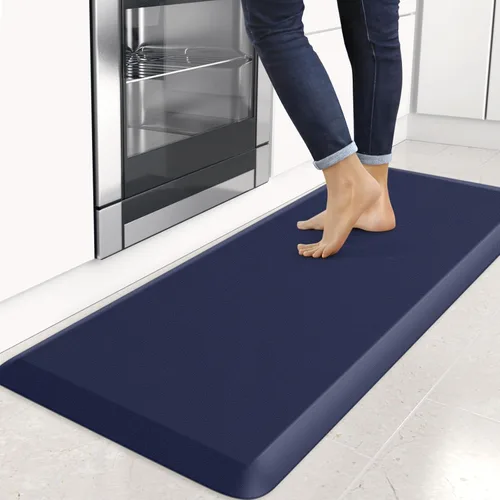 Miniatura 44 de StepRite Tapete de cocina antifatiga de 4/5 pulgadas de grosor, antideslizante, resistente a las manchas y al agua, tapete de escritorio para Azul