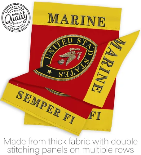 Miniatura 7 de Bandera del Cuerpo de Marines de los Estados Unidos USMC Semper Fi de doble cara para decoración de césped, regalo para casa, jardín, patio