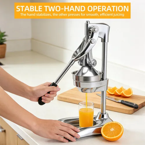 Miniatura 3 de Exprimidor manual, prensador manual de acero inoxidable resistente, exprimidor de limón para granadas, naranja, lima