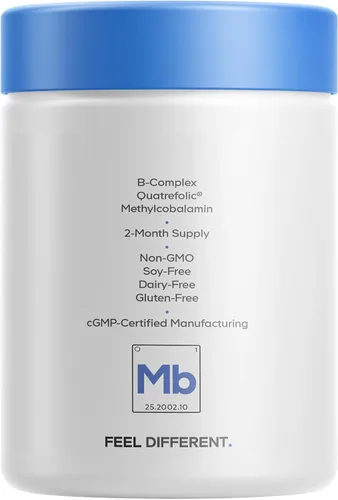 Miniatura 9 de Codeage Methylfolate B Complex Supplements - 5 MTHF, Metilcobalamina 1000mcg Vitamina B12 metilada, riboflavina, betaína, vitaminas B6, ciclo