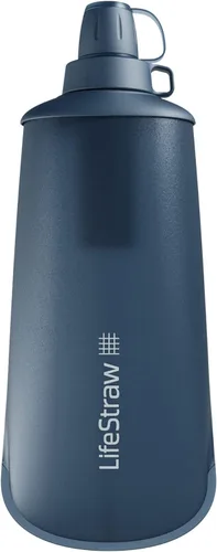 Miniatura 9 de LifeStraw Filtro de agua Peak Series, 1 litro, gris montaña oscuro, protege contra bacterias y parásitos, ultracompacto y versátil