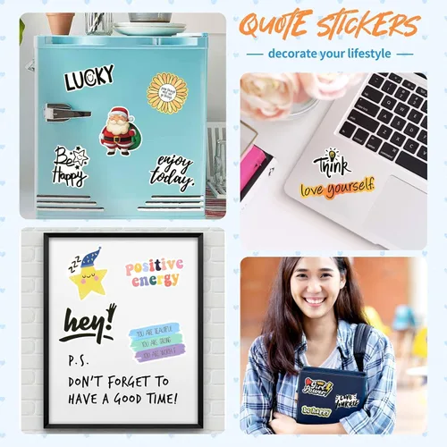 Miniatura 3 de 100 calcomanías inspiradoras suministros para tablero de visión, calcomanías motivacionales de recompensa para adolescentes, adultos, estudiantes