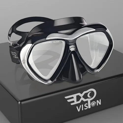 Máscara de buceo para adultos, gafas de esnórquel antivaho de vidrio templado, gafas de natación con cubierta para la nariz, equipo de esnórquel