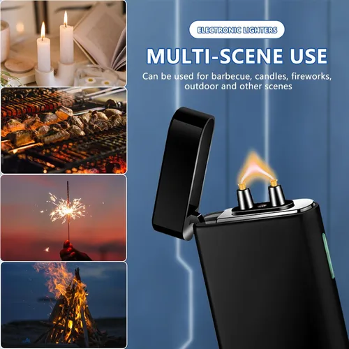 Miniatura 6 de SKRFIRE Encendedor de arco de plasma de alta potencia - Encendedor eléctrico recargable por USB a prueba de viento con linterna multimodo, pantalla