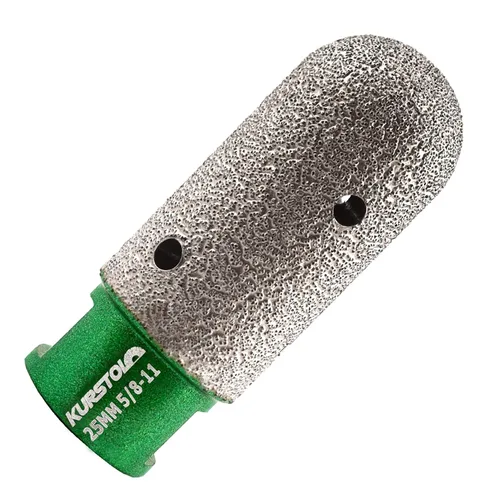 Miniatura 15 de Broca de fresado de diamante de diámetro de 3/4 pulgadas, 1-3/8 x 5/8-11 para agrandar, modelar bisel redondo, agujero existente de porcelana
