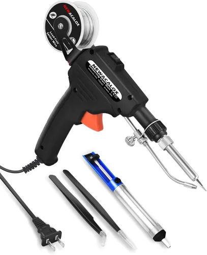 Kit de soldadura, pistola de soldadura NEWACALOX, pistola de soldadura automática de mano, kit de soldadura, herramienta de soldadura, bomba Negro