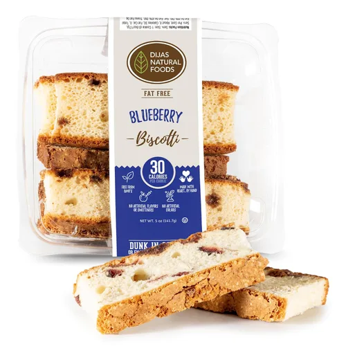 Miniatura 10 de DIJAS Natural Food s, Galleta de biscotti sin grasa, ingredientes naturales sin conservantes, delicioso aperitivo bajo en calorías (5 onzas)