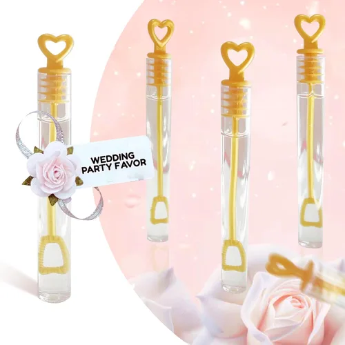 Miniatura 4 de GIFTEXPRESS Varitas de burbujas para fiesta, paquete de 96 mini palitos de burbujas de 4.25 pulgadas de alto, color dorado, tubo de 0.2 onzas