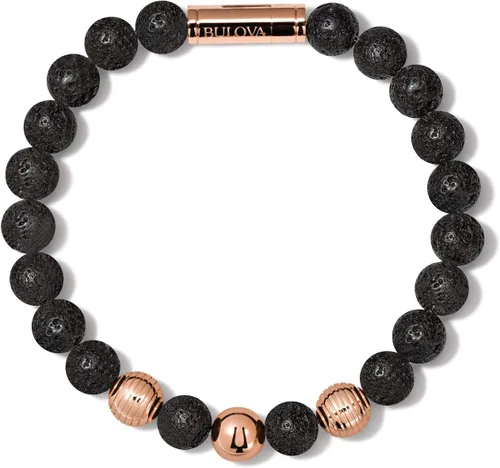 Miniatura 5 de Men's Latin GRAMMY Beaded Bracelet with Stainless Steel Cylinder Clasp