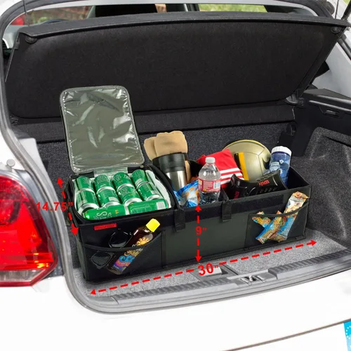 Miniatura 2 de Picnic at Ascot - Organizador de maletero resistente - Base rígida antideslizante -Capacidad de 70 libras - 30" x 15" - Negro - Paquete de 2
