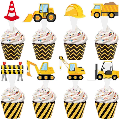 Miniatura 11 de 48 paquetes de toppers y envolturas de cupcakes de coche de carreras, decoración de pastel de fiesta de carreras con temática de carreras y cuadros