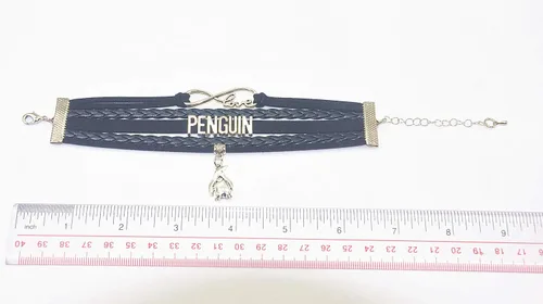 Miniatura 3 de Pulsera de pingüino Pulsera de piel con diseño de pingüino, regalo para mujeres, niñas, hombres, niños más populares con temática de pingüino