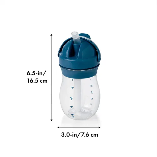 Miniatura 7 de OXO Tot Transitions - Vaso con pajita, 9 onzas, color azul marino