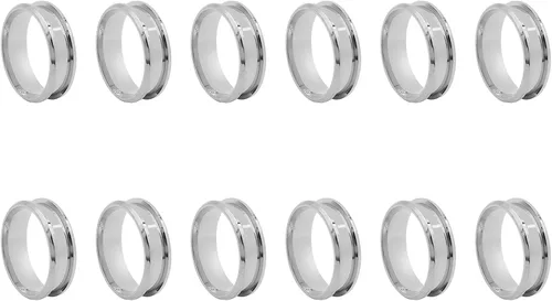 Miniatura 10 de 18 anillos de dedo ranurados de acero inoxidable para fabricación de joyas, 7/8/9/10/11/12 anillos de núcleo de anillo en blanco de 0.315 in