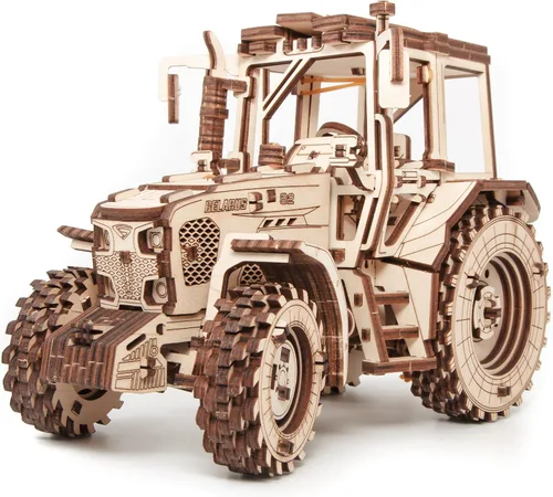 Miniatura 12 de EWA Eco-Wood-Art - Rompecabezas de tractor mecánico tridimensional KIROVETS K-7M para adultos y adolescentes-Colección sin pegamento-596 detalles