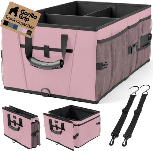 Miniatura 10 de GORILLA GRIP Organizador de maletero para SUV y automóviles, organizador de almacenamiento plegable de gran capacidad, accesorios de coche Azul