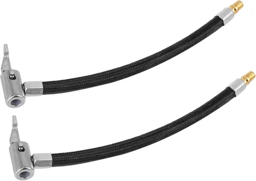 X AUTOHAUX Válvula de neumático de coche de 7.9 in conectar tubo de aire Chuck inflador compresor bomba extensión manguera adaptador 2 unids
