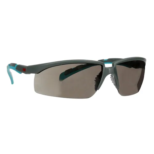 Miniatura 7 de 3M Gafas de seguridad, serie Solus 2000, ANSI Z87, antiarañazos, lente de espejo rojo, marco gris/rojo, patillas de trinquete ajustables