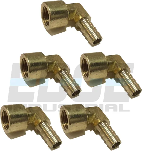 Miniatura 3 de Manguera de 3/8" ID a 3/8" hembra NPT FNPT 90 grados latón codo montaje combustible/aire/agua/aceite/gas/WOG (cantidad 01)