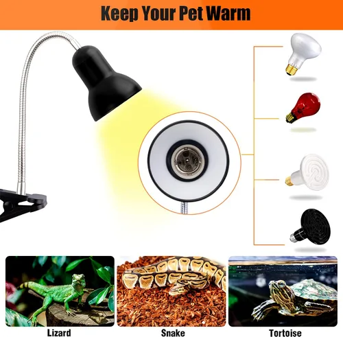 Miniatura 5 de Luz de lámpara de calor para reptiles, luz de reptil UVA UVB, lámparas de calefacción de tortuga reptil para tortugas, tortugas, lagartos