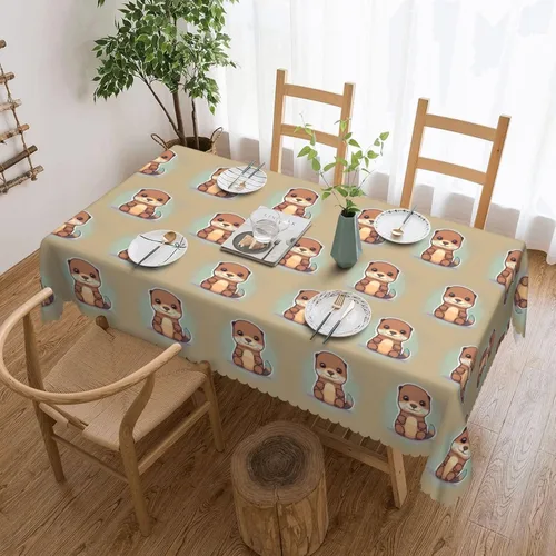 Miniatura 13 de Mantel rectangular de encaje de poliéster con diseño patriótico de camión del 4 de julio, 54 x 72 pulgadas, resistente a las arrugas, lavable