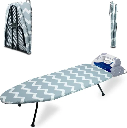 Miniatura 10 de Tabla de Planchar de Panel de Malla Metálica para Mesa Tabla de Planchar Plegable Tabla de Planchar Pequeña de Alta Resistencia con Cubierta