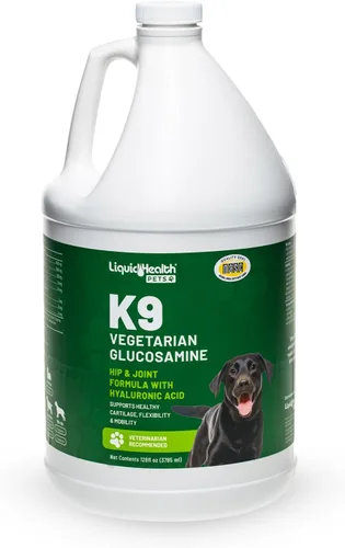 Miniatura 8 de LIQUIDHEALTH Glucosamina líquida vegetariana K9 de 32 onzas para todos los perros, condroitina, MSM, Omega 3, ácido hialurónico antioxidantes, salud