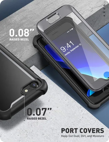 Miniatura 6 de i-Blason Ares - Funda para iPhone SE 2022 (3ª generación), [protector de pantalla integrado] Funda transparente resistente de doble capa para iPhone