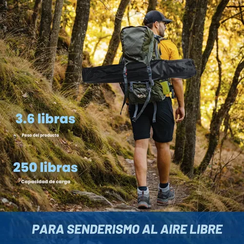 Miniatura 5 de WEIDIORME Paquete de 2 sillas de campamento ligeras para adultos y adolescentes, sillas portátiles plegables de capacidad de 250 libras con bolsa