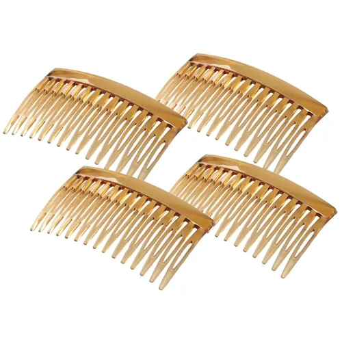 Juego de 4 peines para el cabello estilo francés, 4 piezas, clips laterales decorativos para mujer, accesorios para el cabello de sujeción fuerte