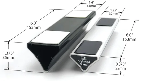 Miniatura 4 de ESC - Soporte para teclado de computadora y portátil, ángulos ergonómicos variables e inclinación, dos tamaños de soportes incluidos, compatible