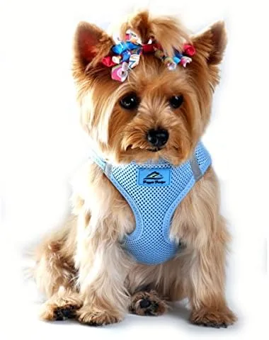 Arnés de chaleco ultra ahogado para perros - pequeño/azul claro
