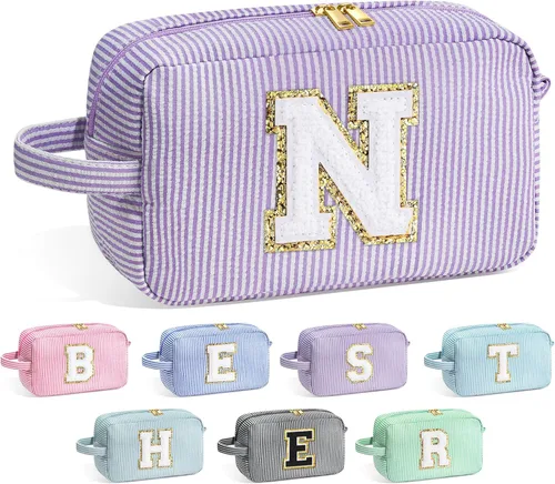 Miniatura 55 de Bolsa de Maquillaje con Inicial YOOLIFE - Regalos de Cumpleaños para Mujeres, Niñas, Mamá, Hija, Amigas, Hermana, Maestra, Regalos de Propuesta