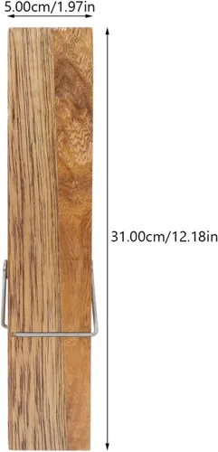 Miniatura 4 de Cabilock 2 ganchos de playa para toallas artesanales para colgar en la pared, colgador de pared con forma de pinza para la ropa, alfileres grandes