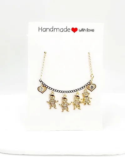 Miniatura 22 de SIFRIMANIA Personalized Children's Charm Choker Necklace, Boys or Girls Customizable Pendants, Growing Family Jewelry for Women