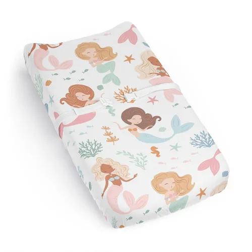 Miniatura 9 de Sweet Jojo Designs Funda para cambiador de bebé (flores de ciervos del bosque) para niñas, fundas para cambiar pañales para bebés/recién nacidos