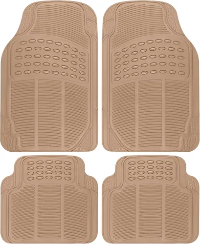 Miniatura 10 de BDK ProLiner Alfombrillas para automóvil, camiones, SUV, 2 piezas para todo tipo de clima con diseño de ajuste universal, tapetes duraderos