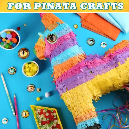 Miniatura 6 de Zomiboo 70 piezas de ojos de cristal de dragón surtidos de 40/25/16/0.315 in para Halloween, Cabujón mixto impreso, ojos de animales, 4 tamaños