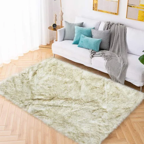 Miniatura 10 de Carvapet - Tapete suave de cuero sintético de oveja, lanudo y lujoso, grande (para decorar habitación), lado de la cama, dormitorio, sala de estar
