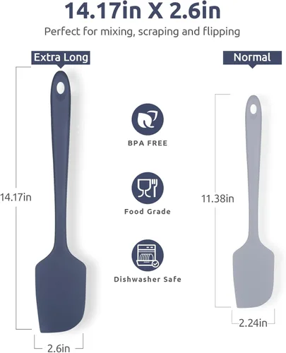 Miniatura 2 de U-Taste - Espátula de silicona extra grande de 14 pulgadas: U-Taste 600ºF, resistente al calor, flexible, mezcla, agitación, raspado, tazón