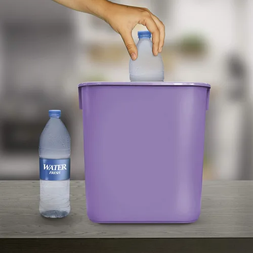 Miniatura 8 de Acrimet Papelera para escritorio, 3.25 galones, 13 cuartos de galón, 12 litros, basurero (plástico) (color morado) (juego de 4)