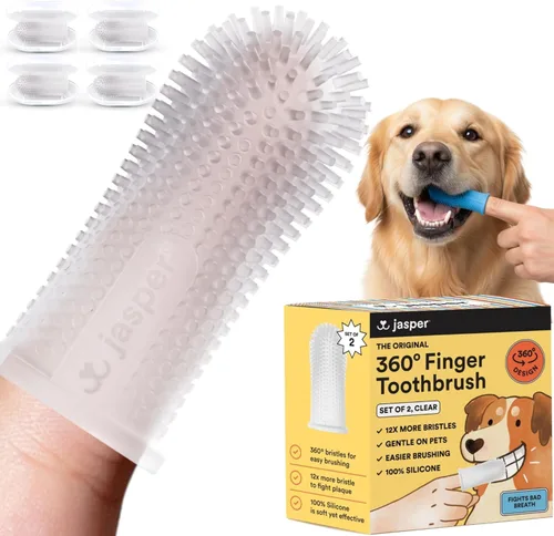 Miniatura 11 de Jasper Cepillo de dientes para perros, kit de cepillado de dientes de perro de 360 grados, cepillo de dientes para gatos, kit de cuidado dental