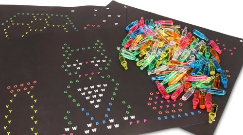Miniatura 2 de Lite Brite - Paquete de repuesto para clavijas y plantillas, accesorios de tablero de dibujo iluminados, clavijas LED para tablero de dibujo