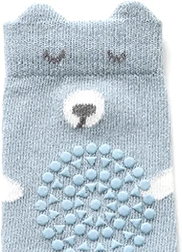 Miniatura 7 de Juego de calcetines y rodilleras para bebé, protectores de pies de algodón suave con puntos antideslizantes para aprender a caminar