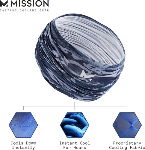 Miniatura 2 de MISSION Cooling Neck Gaiter 12 Ways To Wears Face Mask UPF 50 Cools when Wet