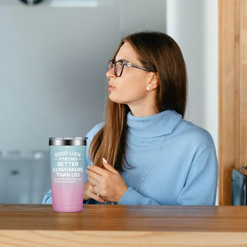 Miniatura 8 de Grifarny Regalos de despedida para mujeres – Vaso de despedida para compañeros de trabajo – Vaso de buena suerte para encontrar mejores compañeros