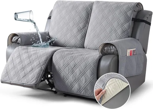 Miniatura 56 de TAOCOCO Fundas para Sillón de Dos Plazas Reclinable 100% Impermeables, Fundas Divididas para Loveseat Reclinable, Funda Antideslizante para Sofá
